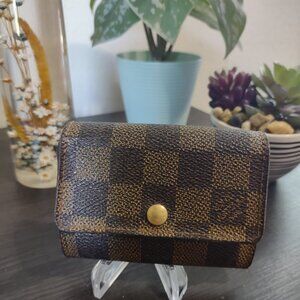 Vintage LOUIS VUITTON Damier Portomone Unisex Coin Case Wallet